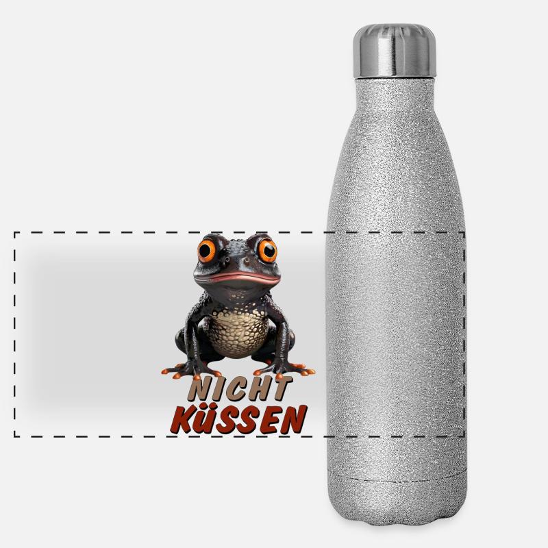 GRENOUILLE NE S’EMBRASSE PAS Gourde isotherme panoramique pailletée 500 ml