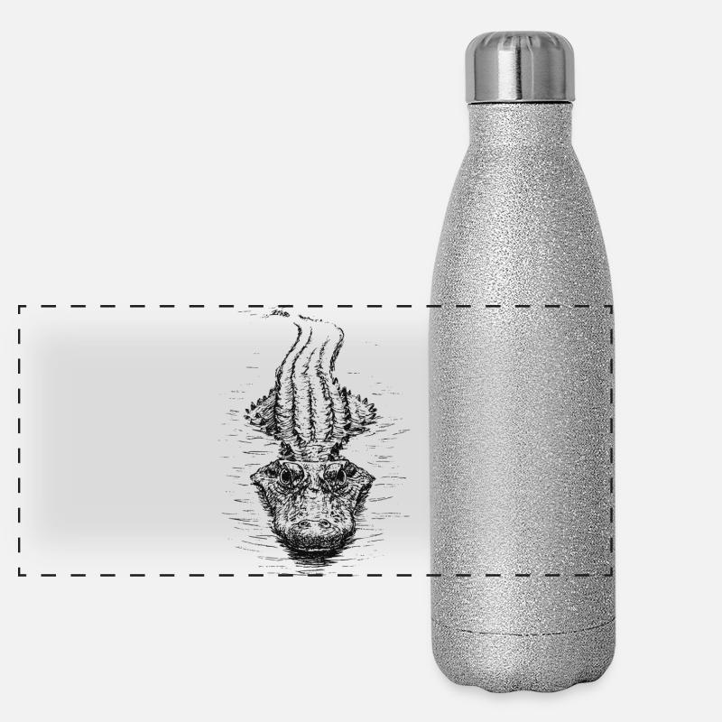 Croco flottant Gourde isotherme panoramique pailletée 500 ml