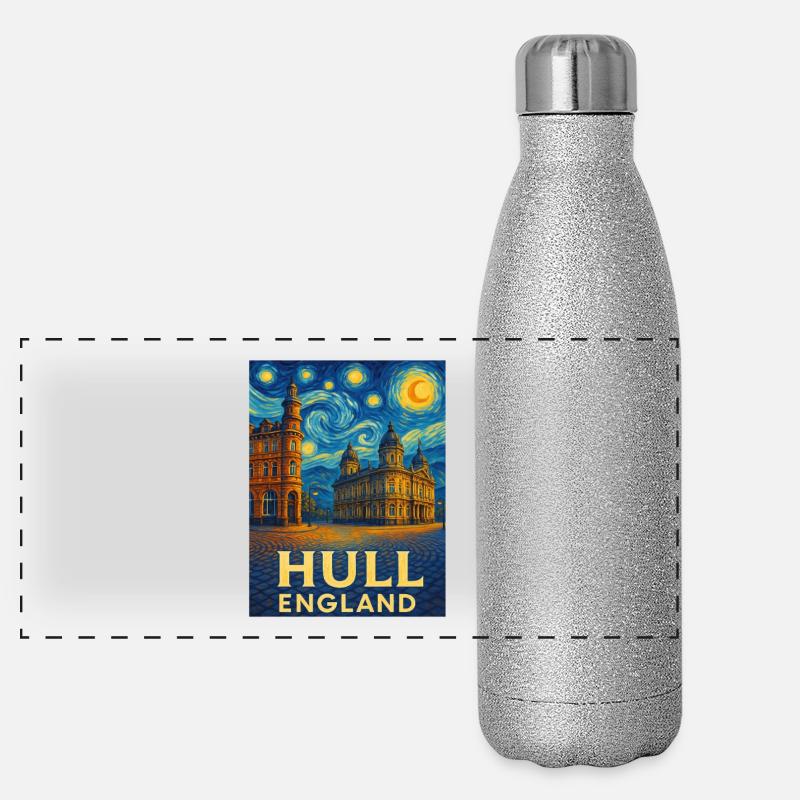 Hull England Panorama Glitzer Isolierflasche 500 ml