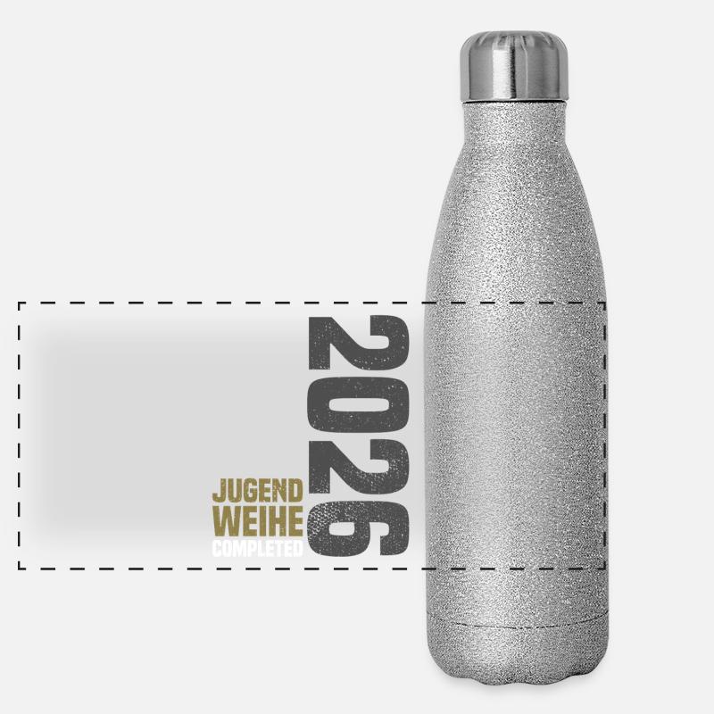 Jugendweihe 2026 Panorama Glitzer Isolierflasche 500 ml