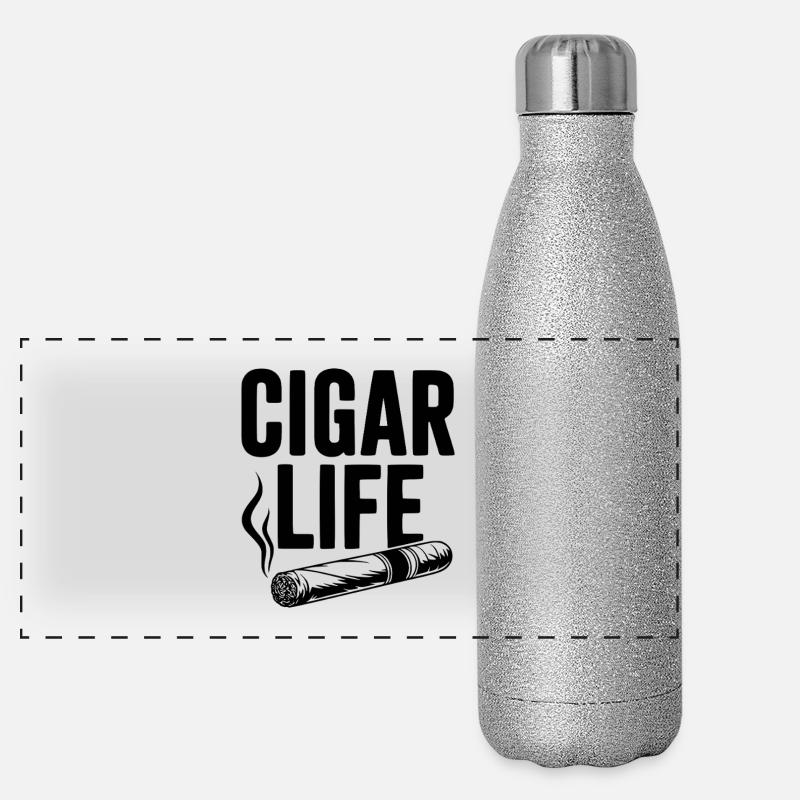 La vie du cigare Gourde isotherme panoramique pailletée 500 ml
