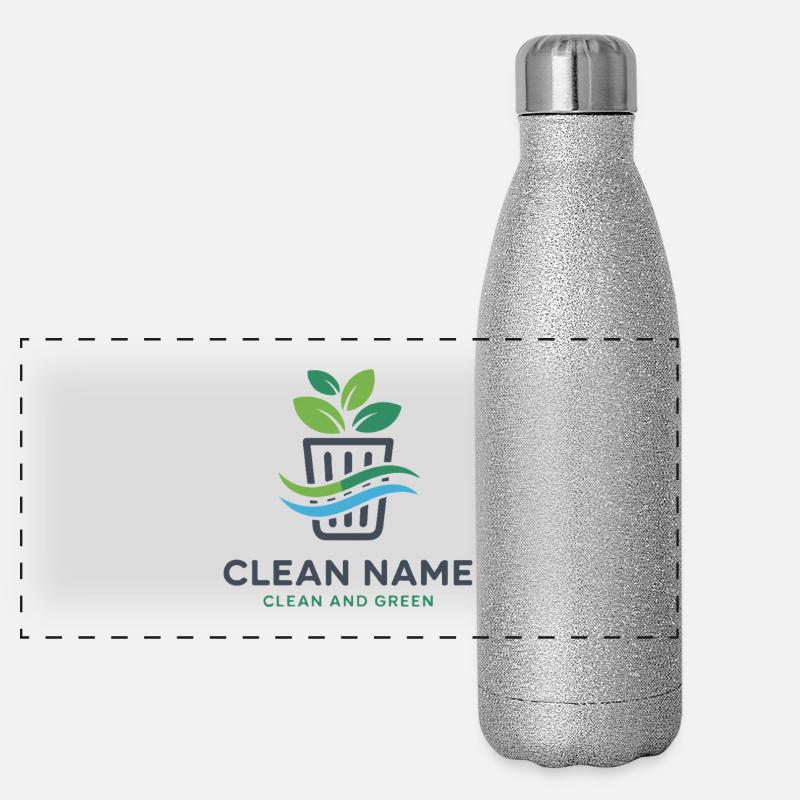 Logo de l’éco-plante dans le panier Gourde isotherme panoramique pailletée 500 ml