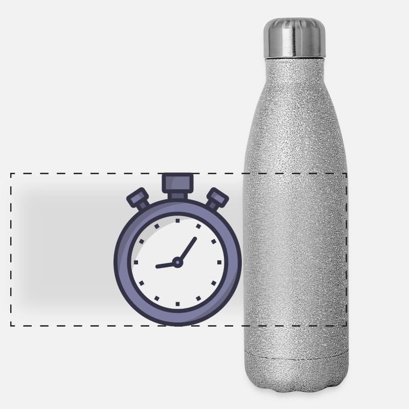 Stoppuhr Panorama Glitzer Isolierflasche 500 ml