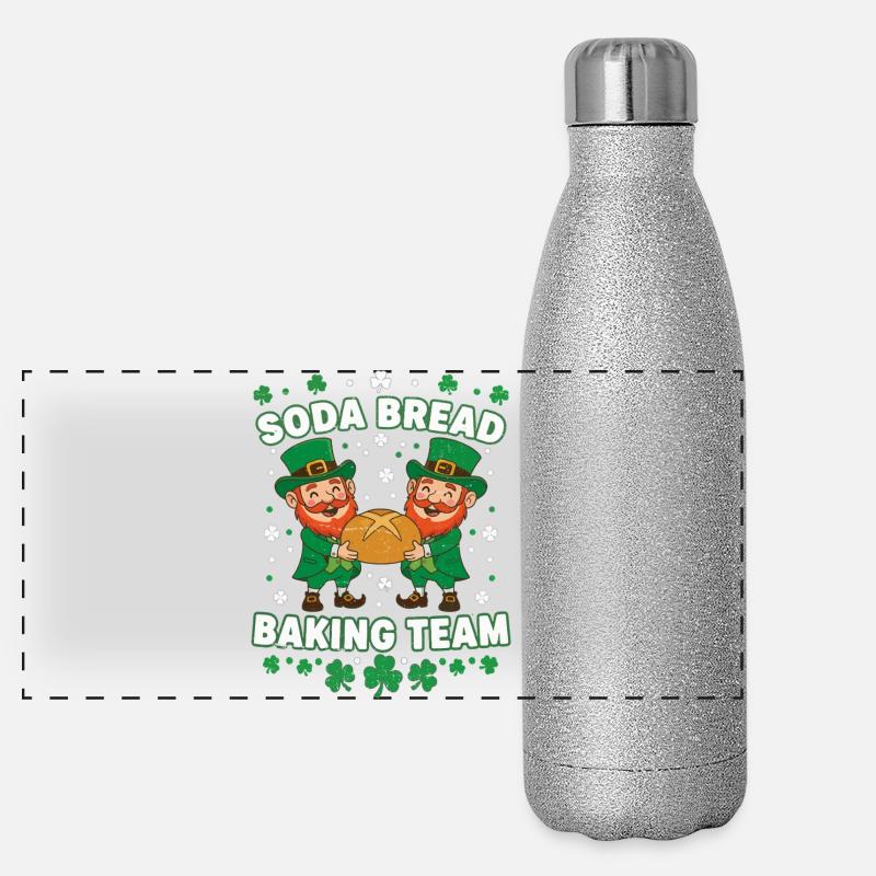 Drôle de pain au soda équipe de cuisson St Patricks Gourde isotherme panoramique pailletée 500 ml