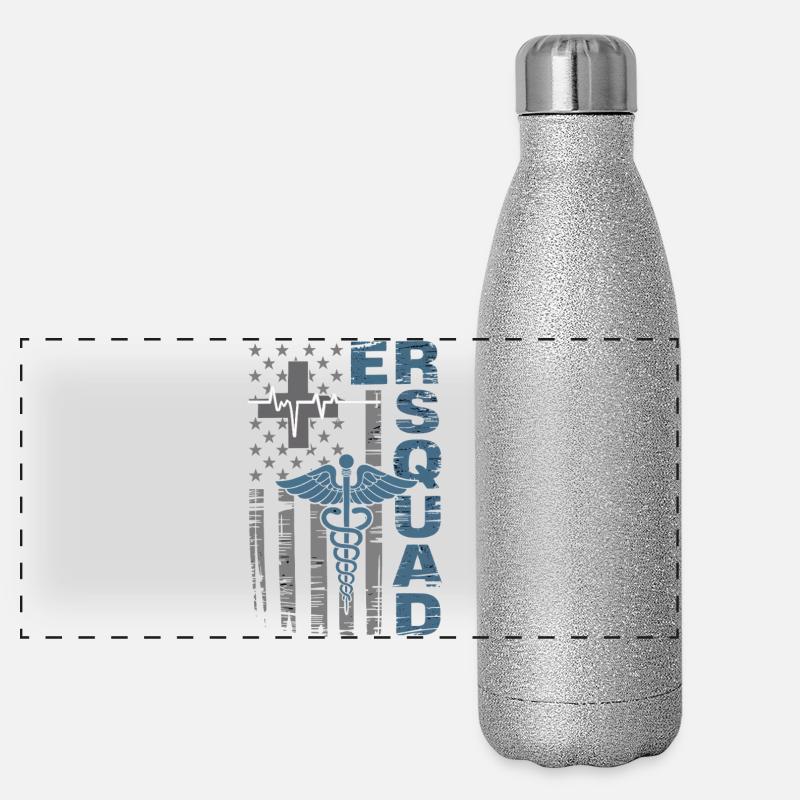 Écusson d’urgence du caducée Gourde isotherme panoramique pailletée 500 ml