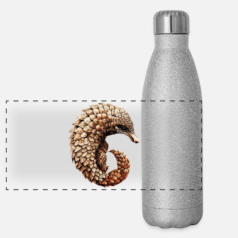 Pangolin Pangolin Pomme de pin Pangolins Gourde isotherme panoramique pailletée 500 ml