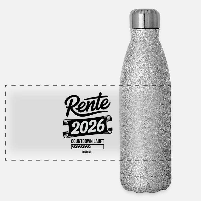 Tableau du compte à rebours des pensions 2026 Gourde isotherme panoramique pailletée 500 ml