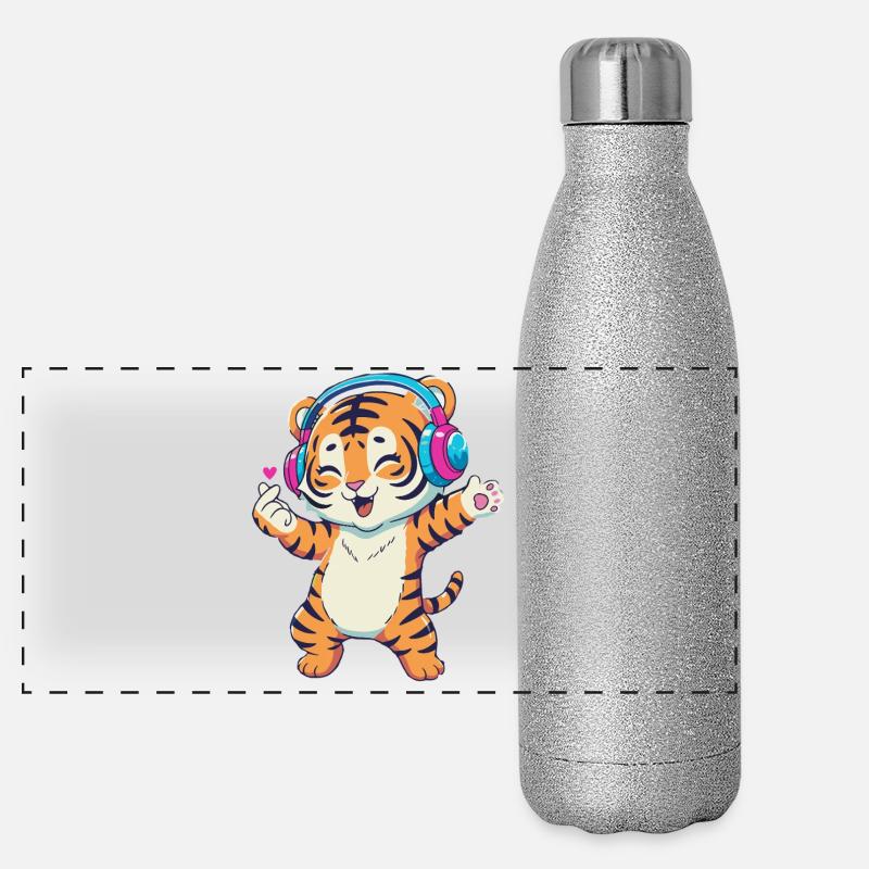 Dancing K-pop Tiger Panoramic Glitter Thermal Bottle 500 ml