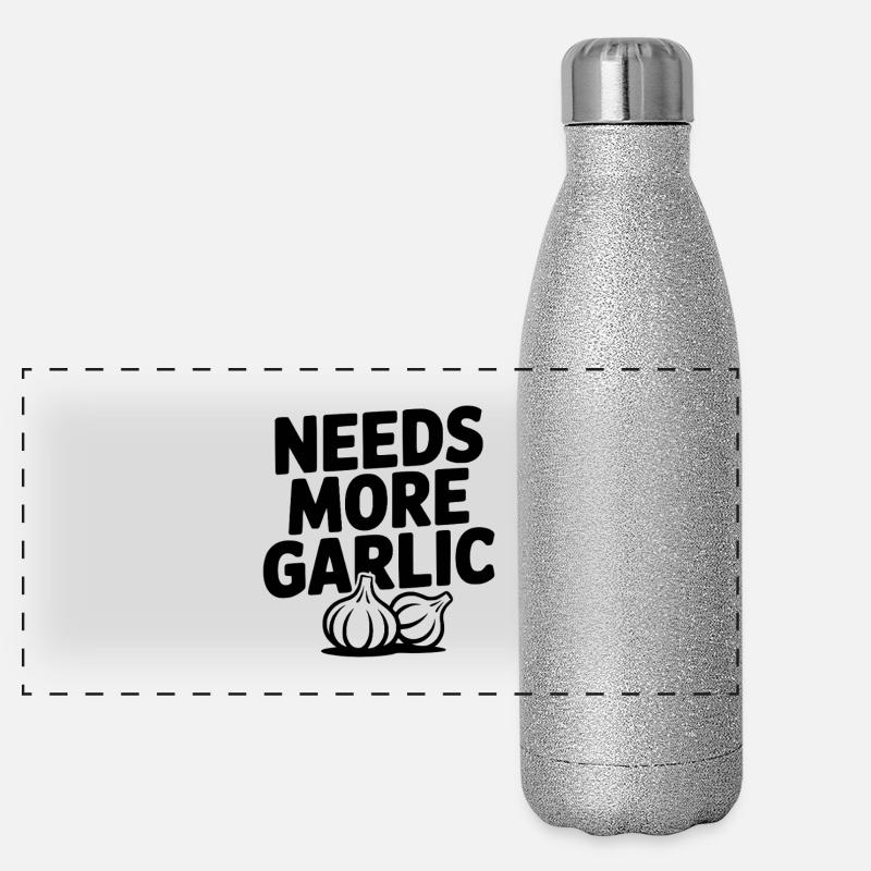 Needs More Garlic Panoramic Glitter Thermal Bottle 500 ml