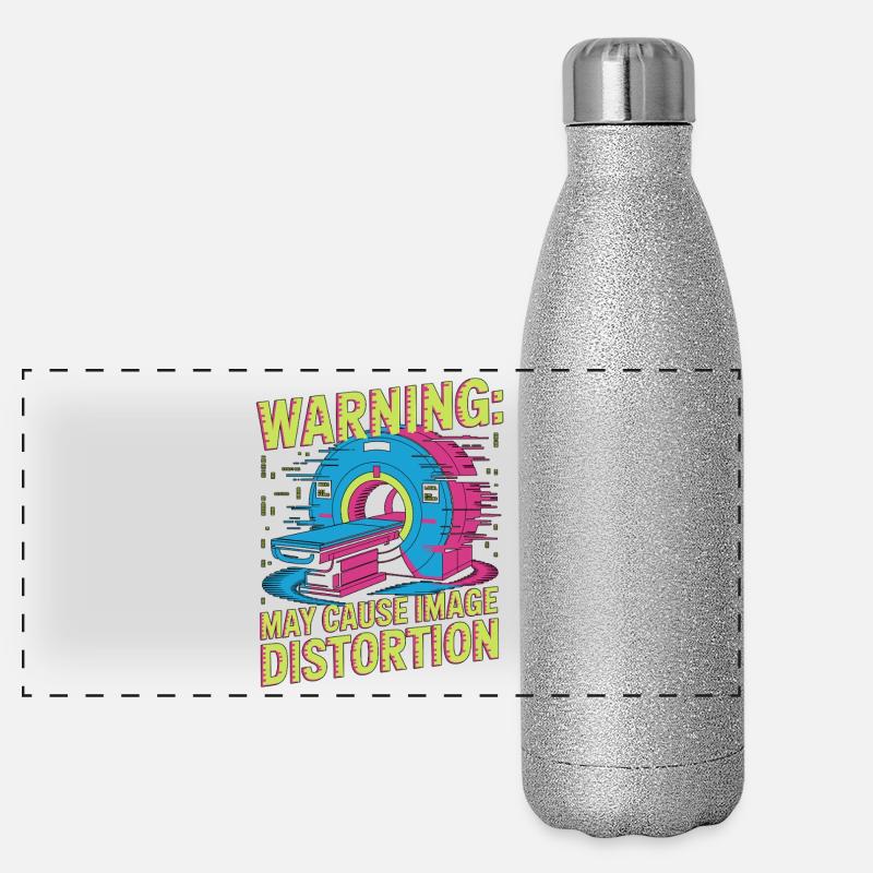 MRI Tech Warning May Cause Image Radiologic Panoramic Glitter Thermal Bottle 500 ml