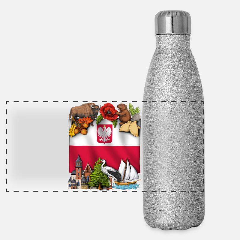 Poland Panoramic Glitter Thermal Bottle 500 ml