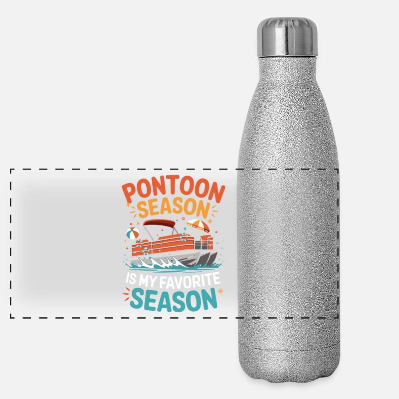 La saison des pontons est ma saison préférée, plus drôle Gourde isotherme panoramique pailletée 500 ml