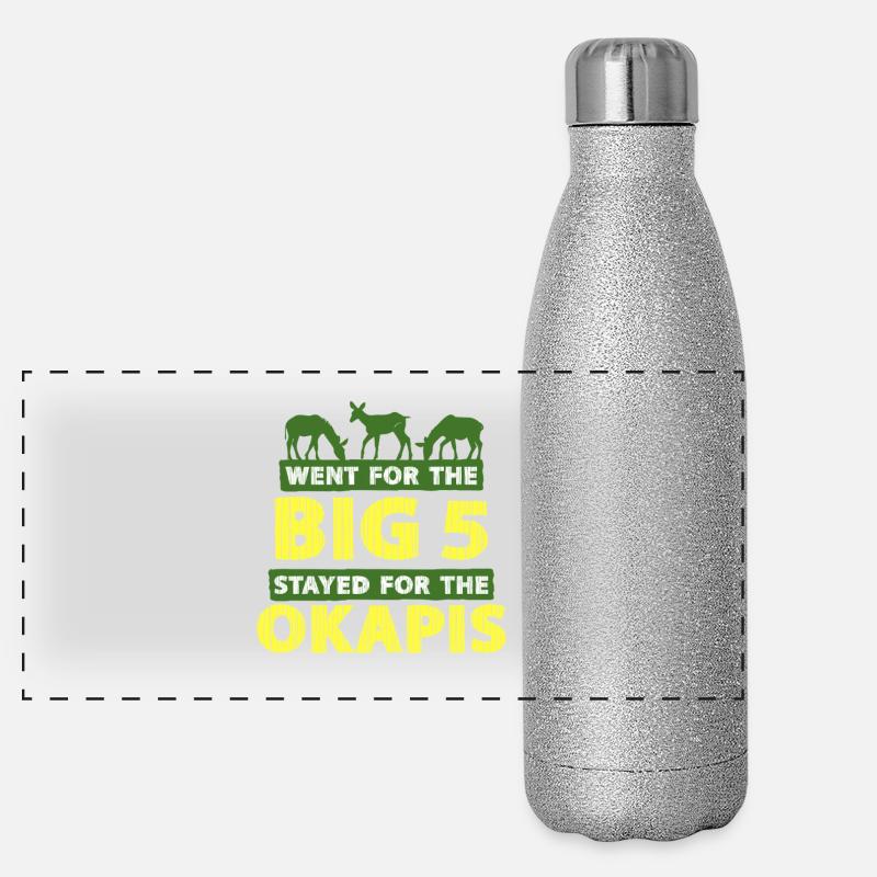 Okapi Tier Panorama Glitzer Isolierflasche 500 ml