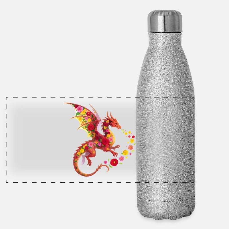 Fleur de Dragon Gourde isotherme panoramique pailletée 500 ml