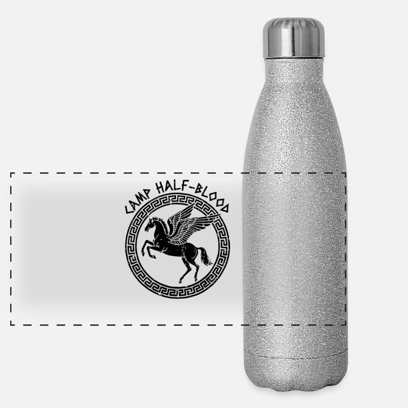 Camp Halbblut Fliegendes Pferd Camping Halbblut Panorama Glitzer Isolierflasche 500 ml