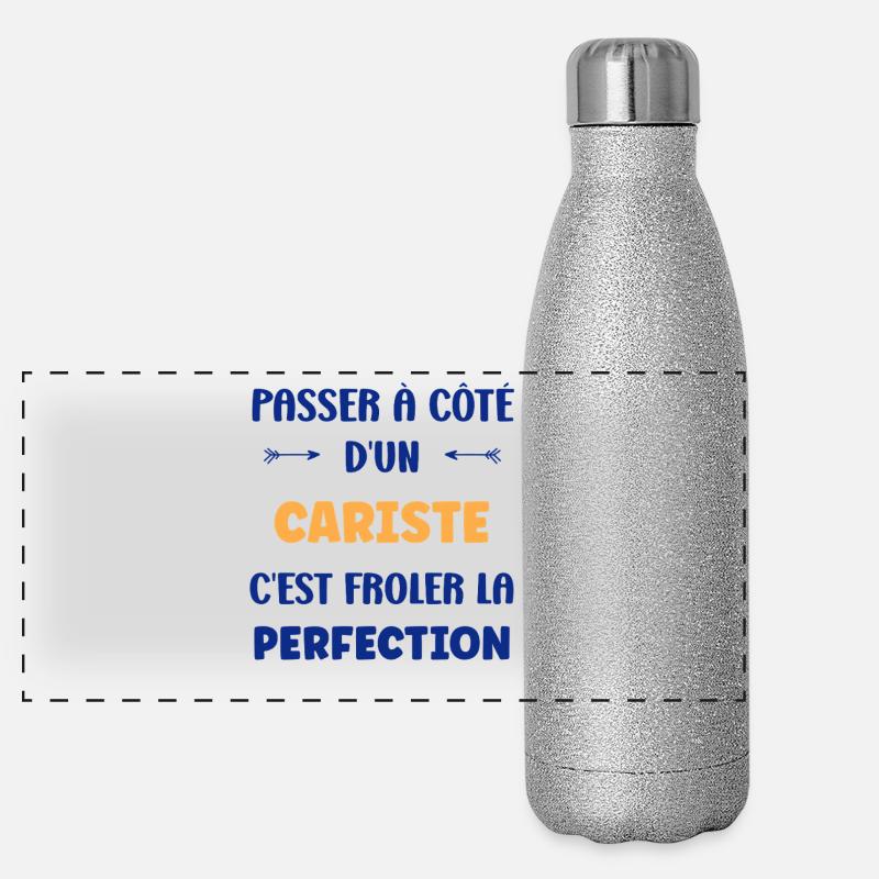 Perfekter Gabelstaplerfahrer in Aktion Panorama Glitzer Isolierflasche 500 ml