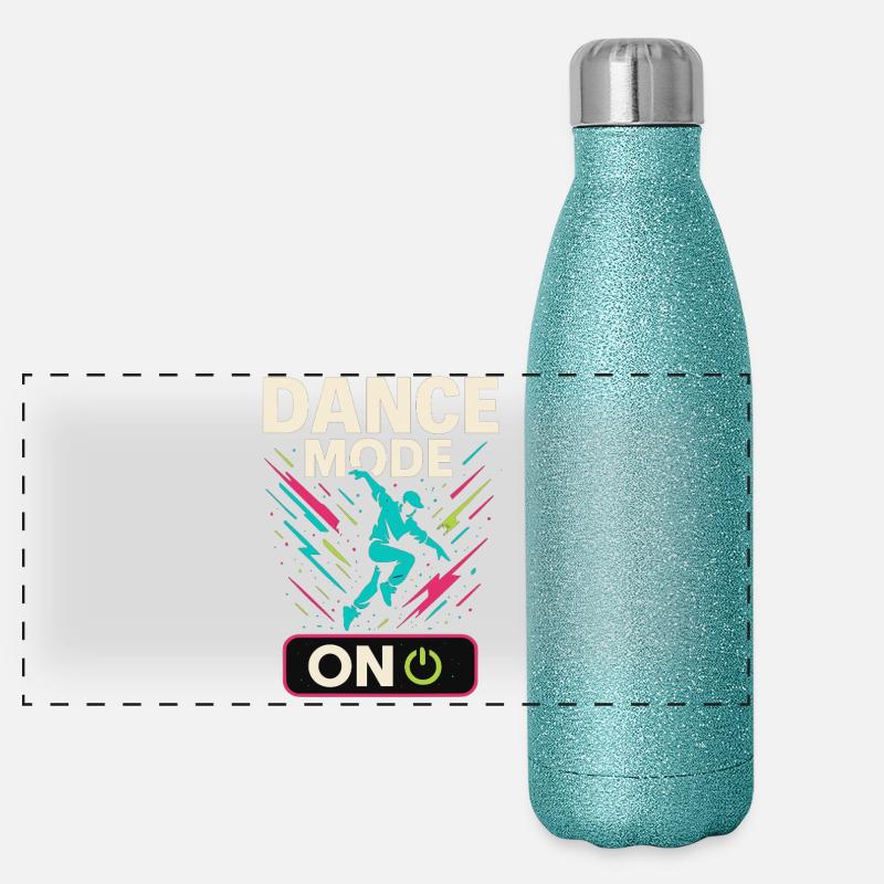 Mode Danse activé, soirée de streetdance en tannée Gourde isotherme panoramique pailletée 500 ml