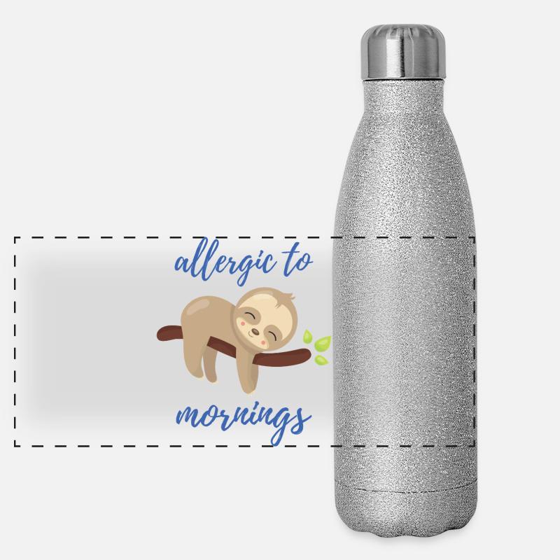 Allergisch gegen Morgen Panorama Glitzer Isolierflasche 500 ml