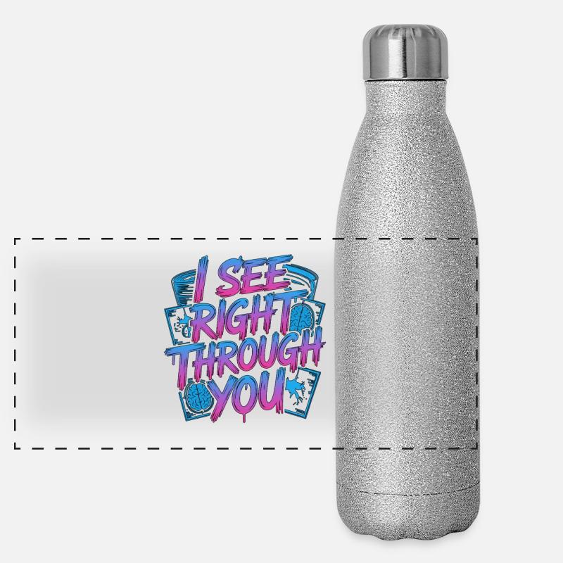 MRI Tech I See Right Magnetic Resonance Image Panorama Glitzer Isolierflasche 500 ml