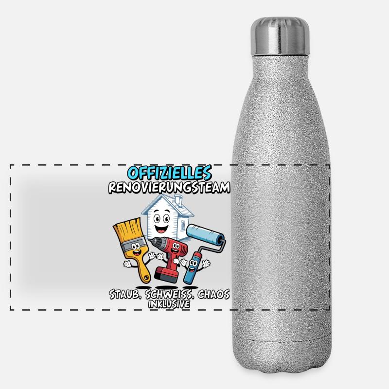 Official Renovation Team Funny DIYer Panoramic Glitter Thermal Bottle 500 ml