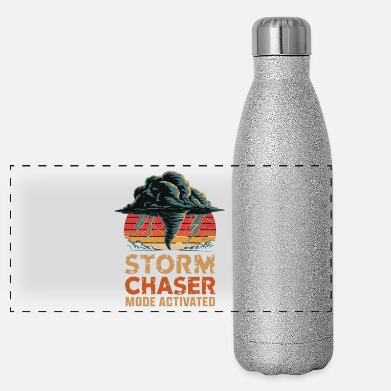 Mode Chasseur de Tempête activé Tornade Sturmjäger Gourde isotherme panoramique pailletée 500 ml