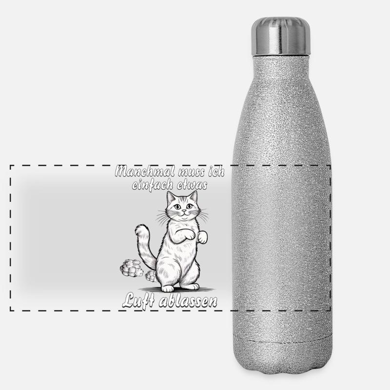KATZE Luft ablassen Panorama Glitzer Isolierflasche 500 ml