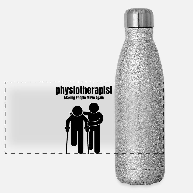 Physiotherapist – Making People Move Again Panoramic Glitter Thermal Bottle 500 ml