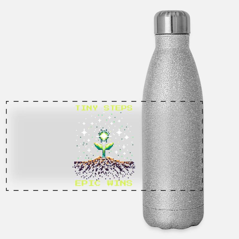 Small steps, big successes | Social Work Panoramic Glitter Thermal Bottle 500 ml
