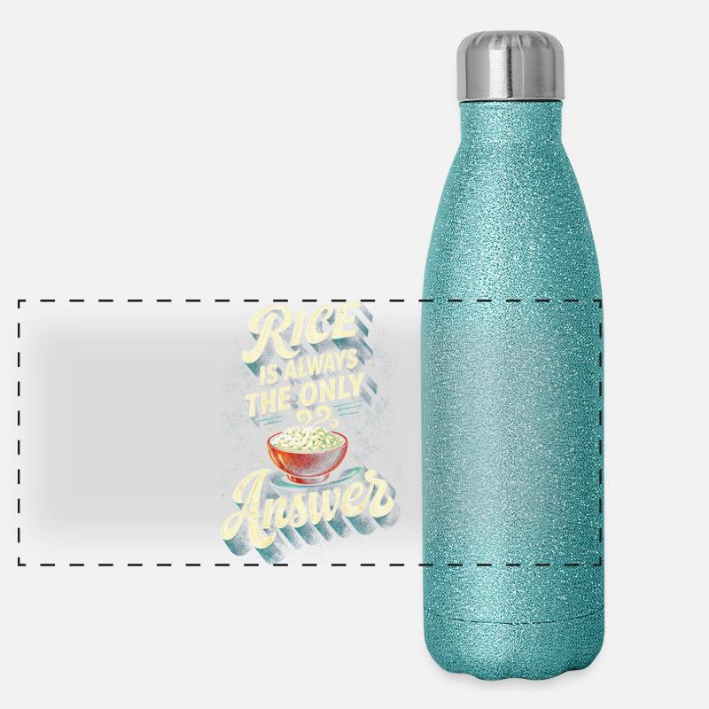 Asia Asian Rice Is Always The Only Answer Panoramic Glitter Thermal Bottle 500 ml