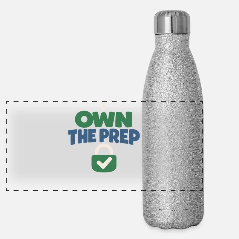 Family Provision Emergency Planner Prepper Panoramic Glitter Thermal Bottle 500 ml