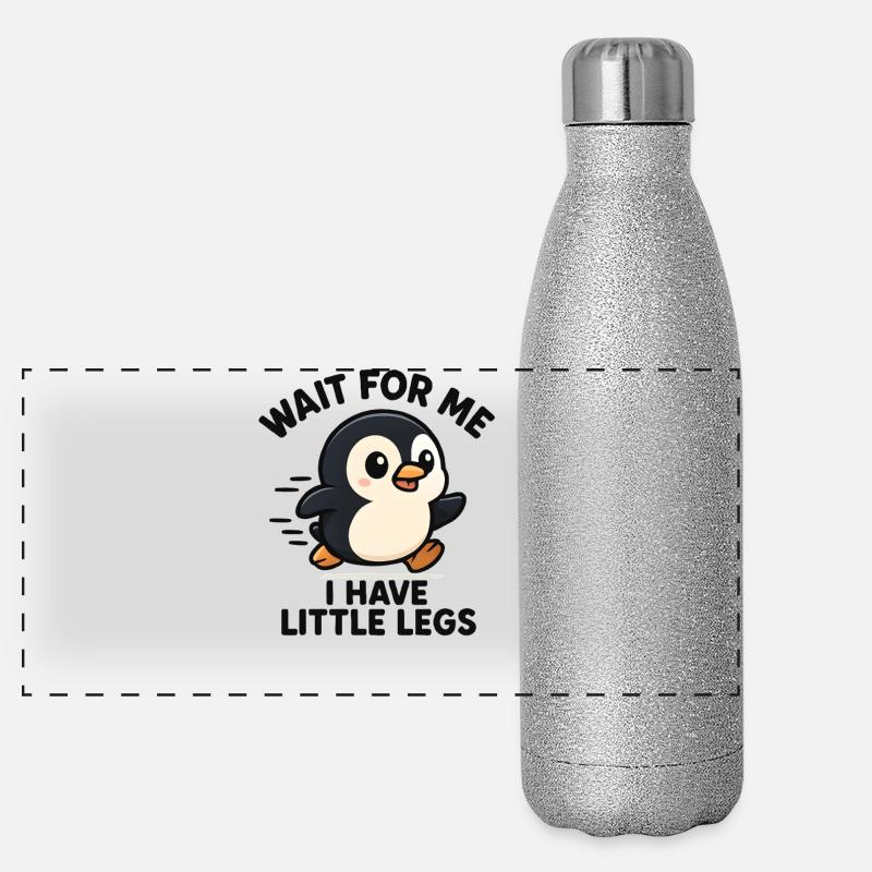 Idée de cadeau drôle sur l’humour du Pingouin Gourde isotherme panoramique pailletée 500 ml