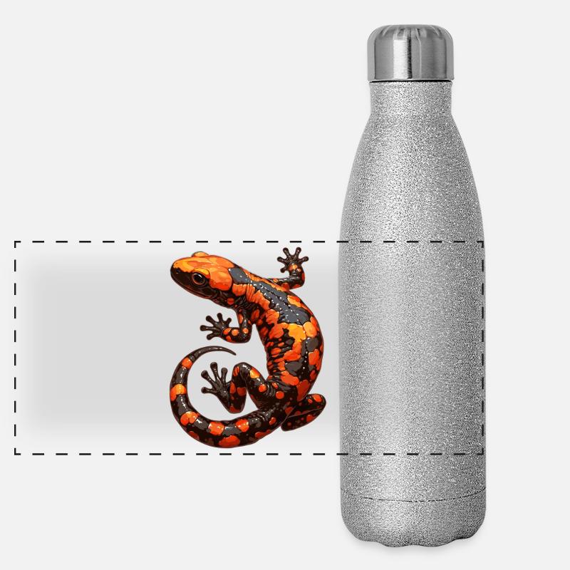 Fire Salamander Salamander Panoramic Glitter Thermal Bottle 500 ml