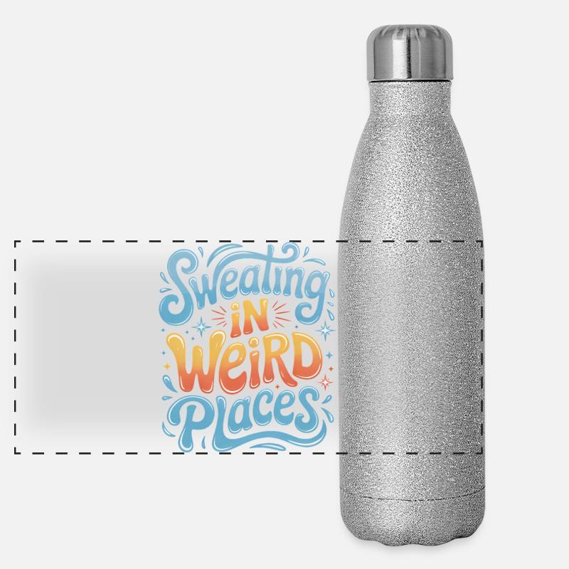 Dictions de transpiration Drôle de cadeau de transpiration Gourde isotherme panoramique pailletée 500 ml
