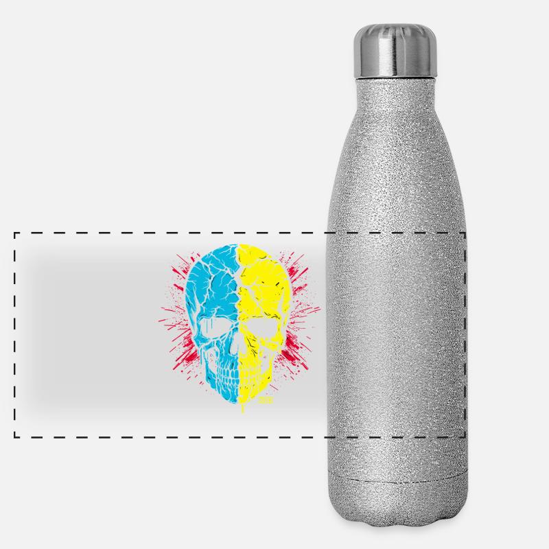 Skull Panoramic Glitter Thermal Bottle 500 ml