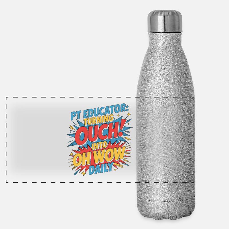 PT Educator Turning Ouch Into Movement Specialist Panorama Glitzer Isolierflasche 500 ml