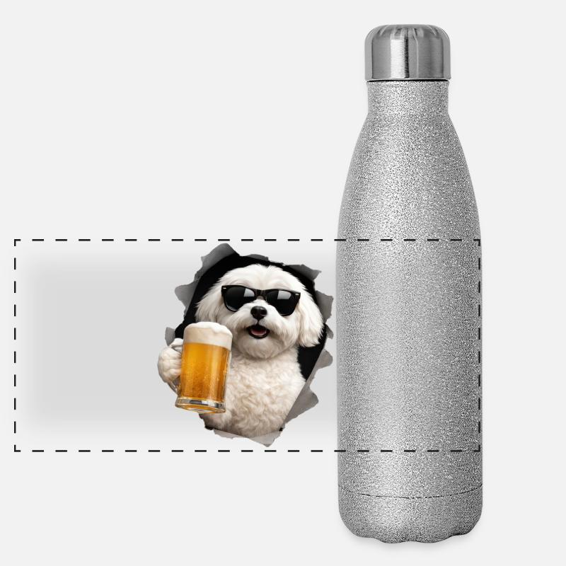 Maltese Beer Panoramic Glitter Thermal Bottle 500 ml