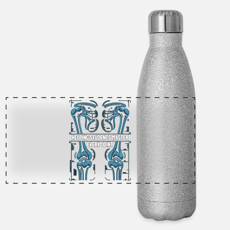 PT Educator Helping Students Master Physiotherapy Panorama Glitzer Isolierflasche 500 ml