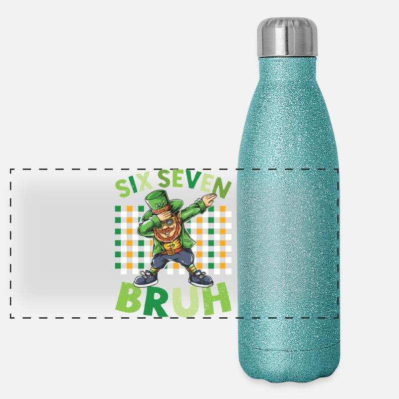 Kobold St. Patrick's Day Panorama Glitzer Isolierflasche 500 ml