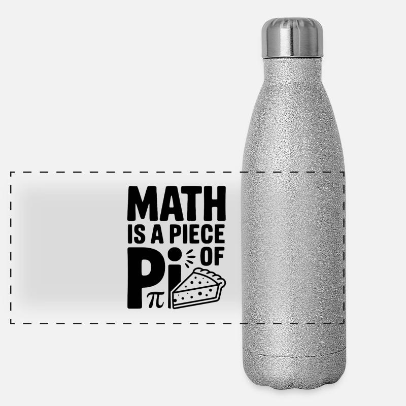 Math is a Piece of Pi Panoramic Glitter Thermal Bottle 500 ml