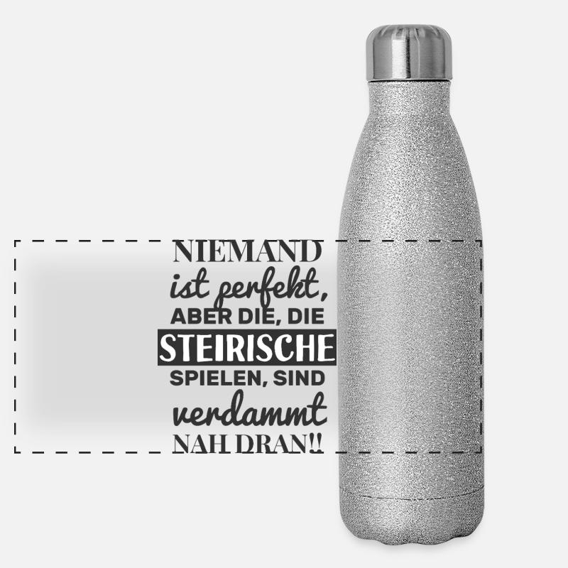 Personne n’est parfait - Harmonica styrienne Gourde isotherme panoramique pailletée 500 ml