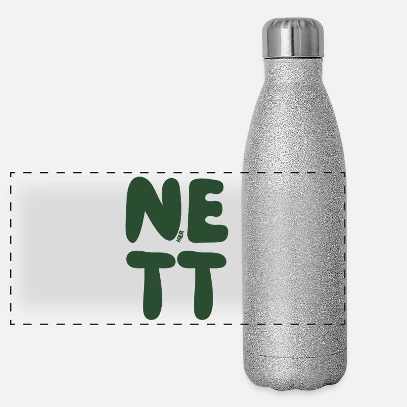 Nett hier Panorama Glitzer Isolierflasche 500 ml