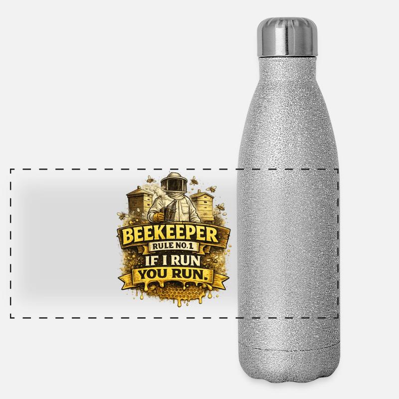 Beekeeper Rule - Beekeeper Bees Honey Bee Panoramic Glitter Thermal Bottle 500 ml