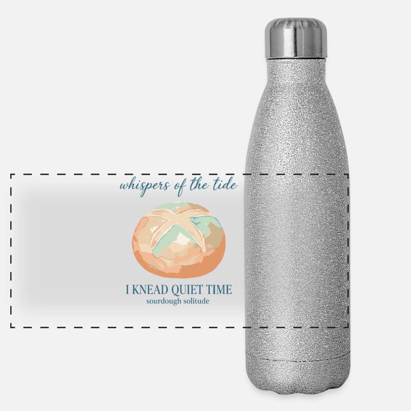 Sauerteigbrot Backen Ich knete Quiet Time Era Panorama Glitzer Isolierflasche 500 ml