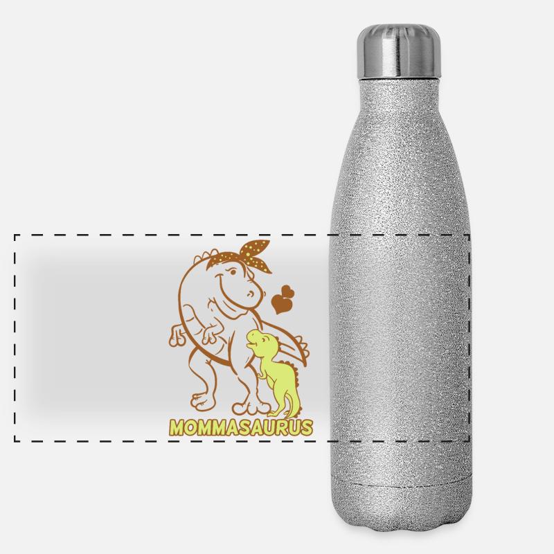 Mommasaurus: Dino Mom & Baby Panorama Glitzer Isolierflasche 500 ml