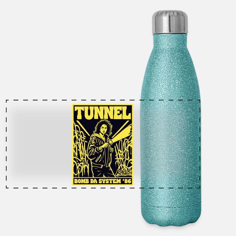 Tunnel Graffiti 86 Bomb Da System Panorama Glitzer Isolierflasche 500 ml