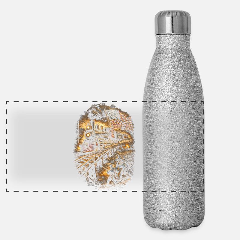 Chemin de fer miniature Gourde isotherme panoramique pailletée 500 ml