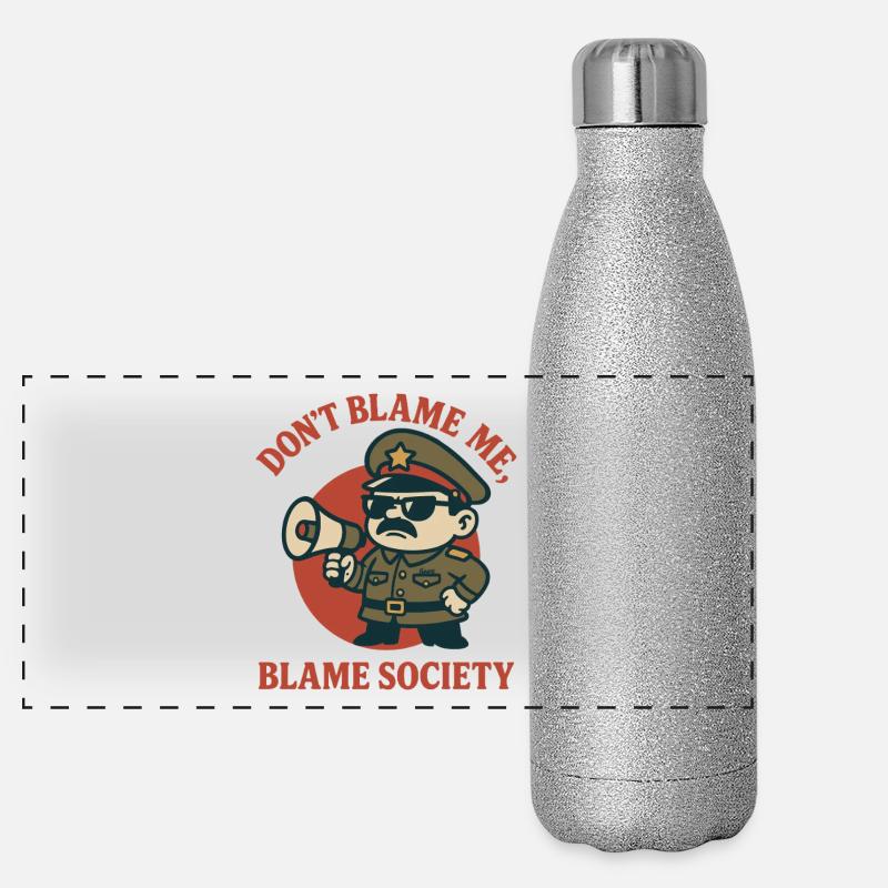 Dont Blame Me Sheriff Panoramic Glitter Thermal Bottle 500 ml