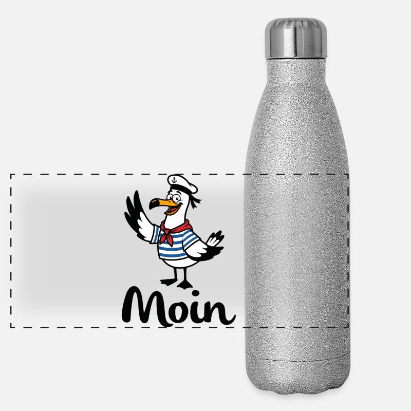 Möwe Moin Matrose Panorama Glitzer Isolierflasche 500 ml
