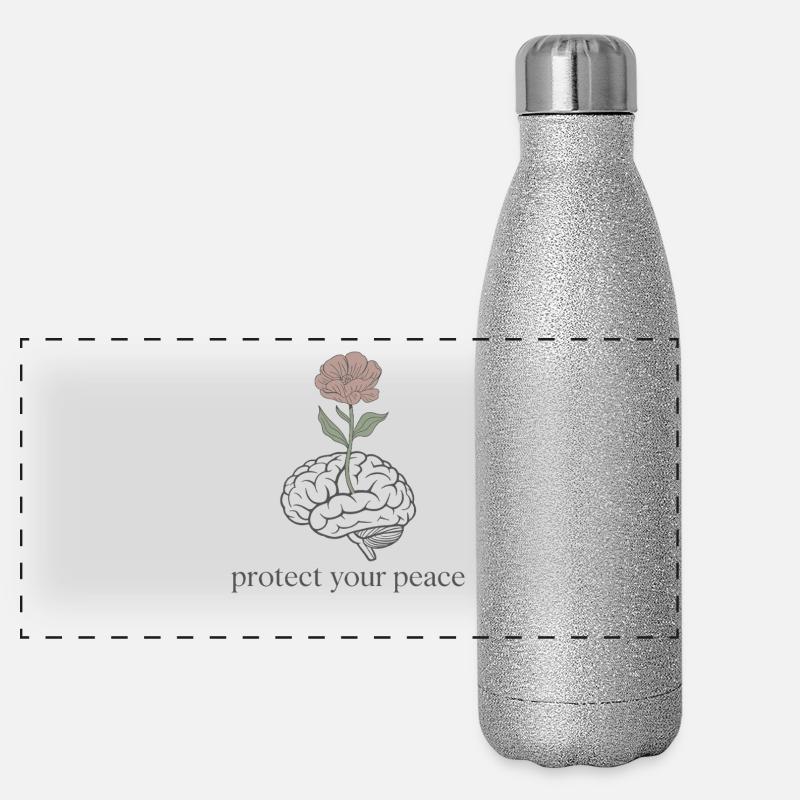 Brain Flower: Protecting Peace Panoramic Glitter Thermal Bottle 500 ml