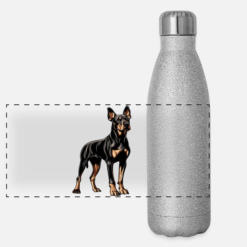 Doberman Gourde isotherme panoramique pailletée 500 ml